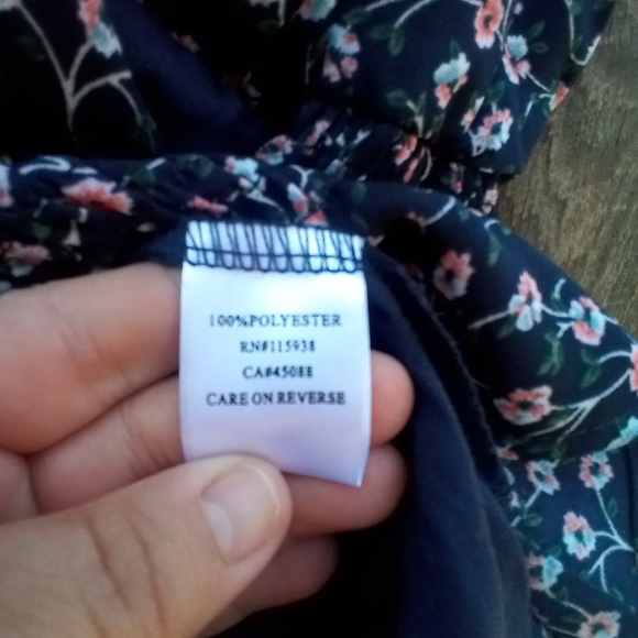 OSCAR -ST Dress Womens Size S Black Floral Print Ruched Midi Dress Sleeveless - Picture 4 of 8